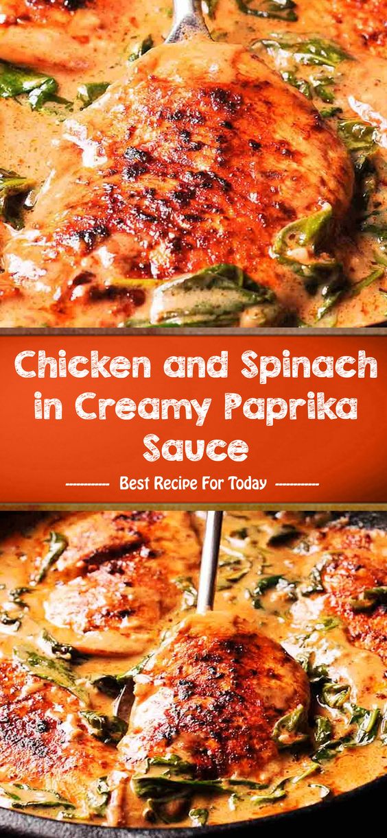 Chicken and Spinach in Creamy Paprika Sauce - My Food and Family