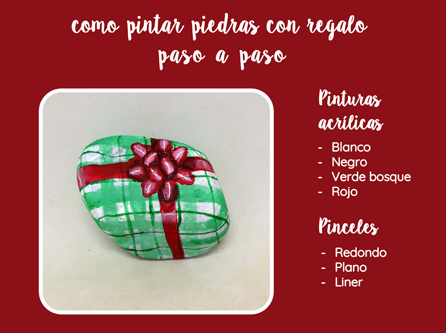 COMO PINTAR PIEDRAS CON REGALO PASO A PASO