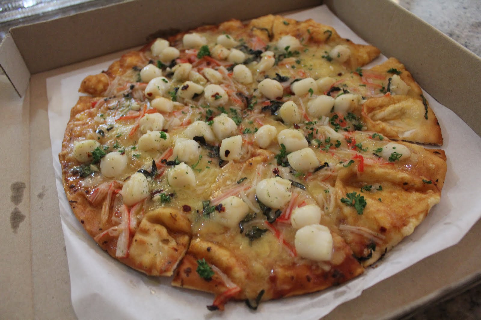Stay, Stray, Play and Feast Shakey’s Scallop Primo Pizza Extremely