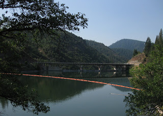 Bridge above the dam at Lake Britton