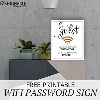 My Fashionable Designs Free Printable Wifi Sign