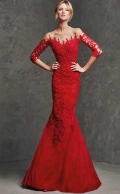 https://www.4bridesmaid.com.au/3-4-length-sleeve-off-the-shoulder-tulle-lace-burgundy-floor-length-mermaid-prom-dresses-tbd-au-067.html