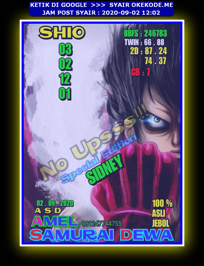 Syair sdy 2 September 2020 KODE SYAIR SGP SYAIR HK SYAIR