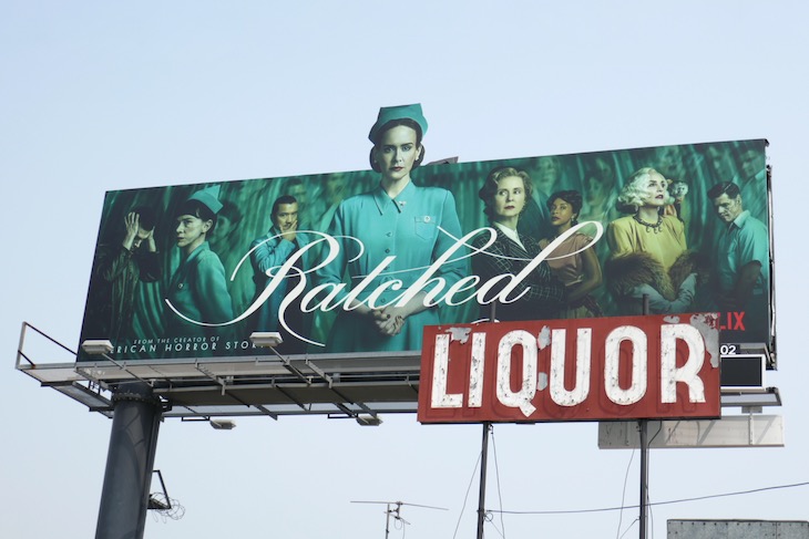 Ratched series launch billboard Sunset Boulevard Ratched series launch billboard