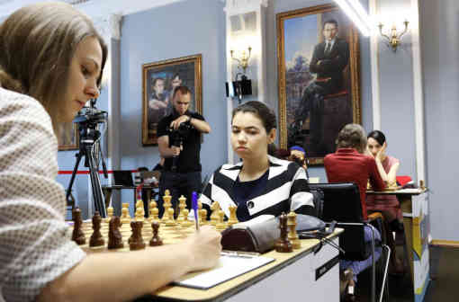 La toute jeune joueuse d'échecs russe Alexandra Goryachkina (20 ans, 2522 Elo) - Photo © Eteri Kublashvili La toute jeune joueuse d'échecs russe Alexandra Goryachkina (20 ans, 2522 Elo) - Photo © Eteri Kublashvili