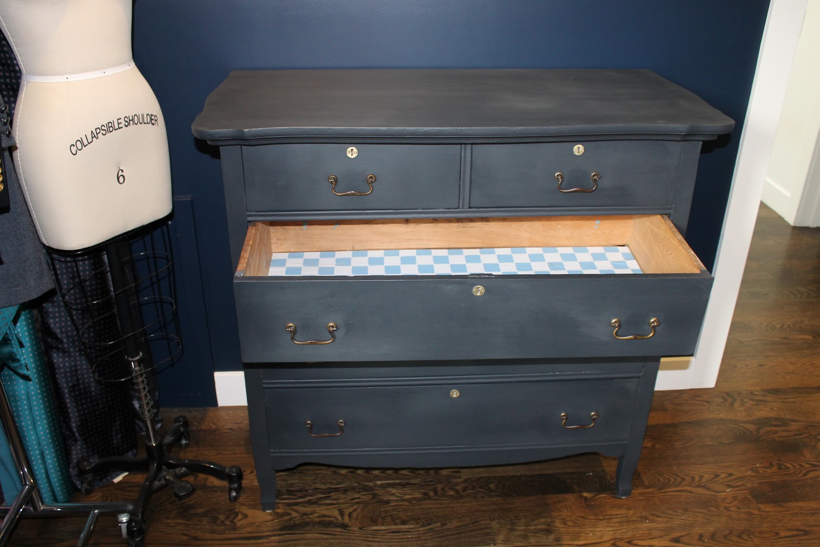 The Shingled House Lining Dresser Drawers As A Distraction