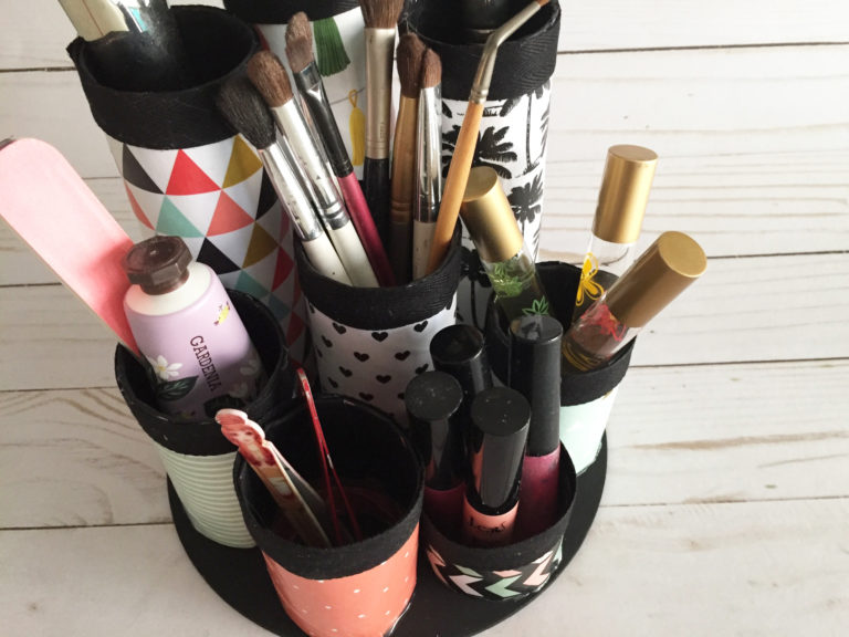 Organizador de maquillaje diy
