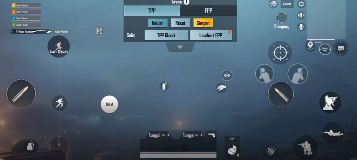5+ Settingan Control PUBG 2 Jari Beserta Kode Layout Terbaik