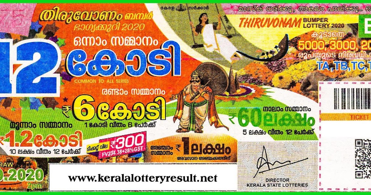 Kerala Bumper Lottery Results kerala lottery jackpot result LIVE