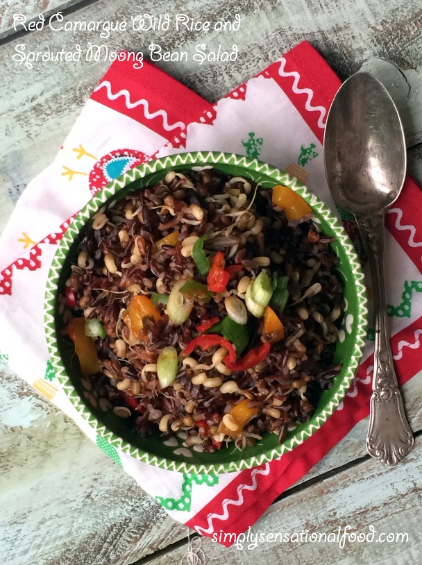 Red Camargue Wild Rice and Sprouted Moong bean Salad | simply.food