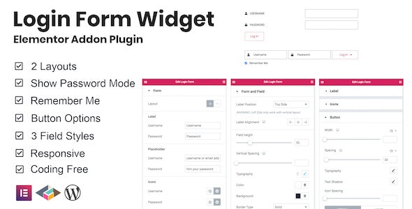 Login Form Widget For Elementor