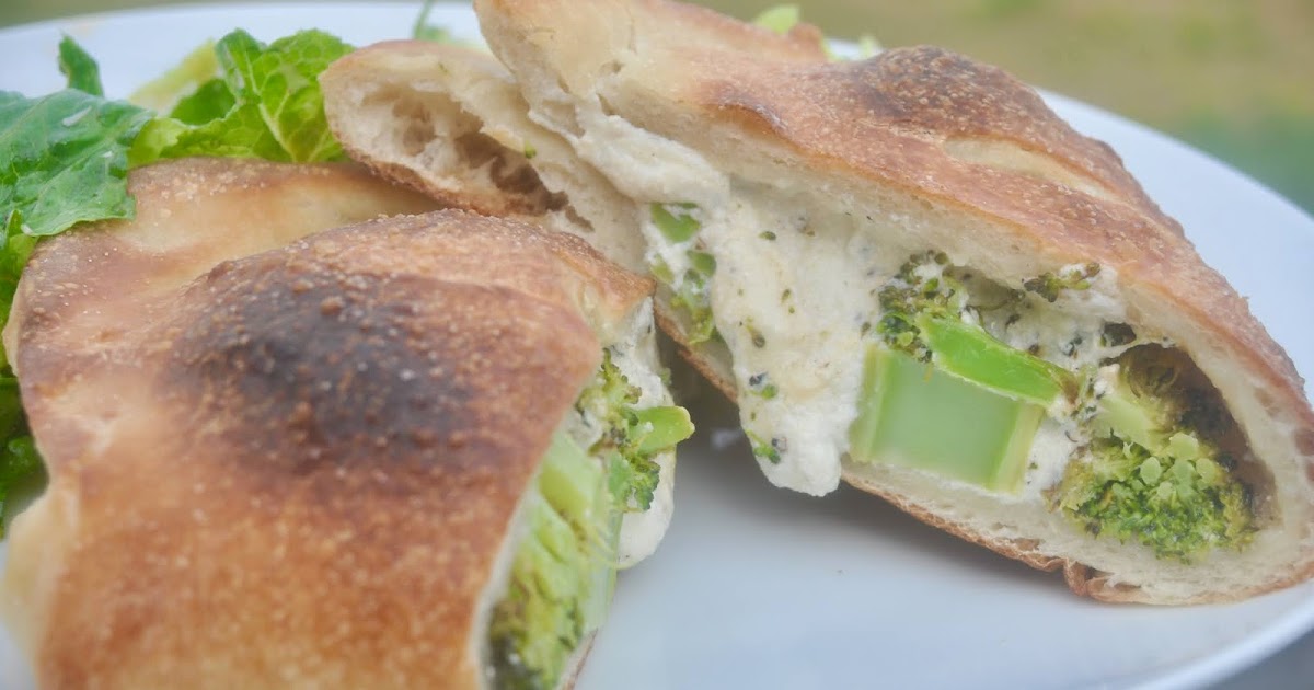 Broccoli and cheese calzone