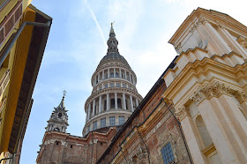 The multi-tiered 121-metre high cupola of Novara's  Basilica of San Gaudenzio