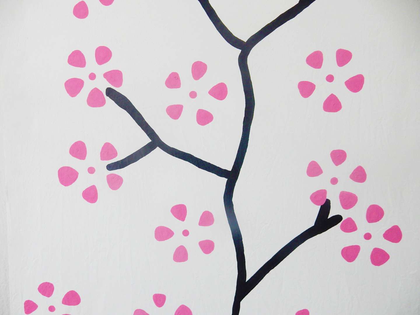 DIY Japanese Cherry Blossom Tree Inspired Wall Art