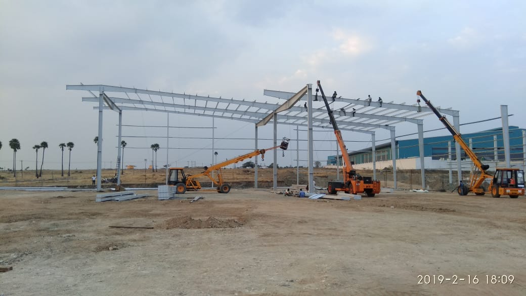 Units manufacturing steel building constructions