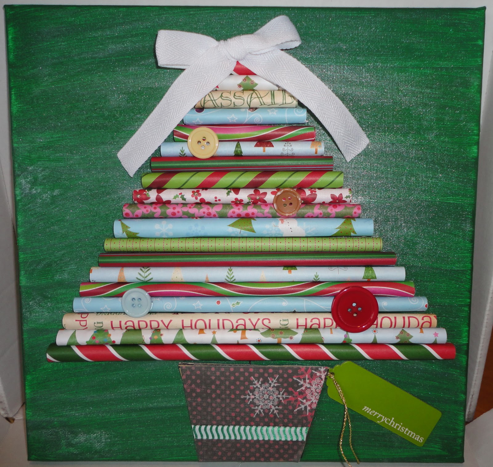 Nina's Time Out Rolled Paper Christmas Tree Art