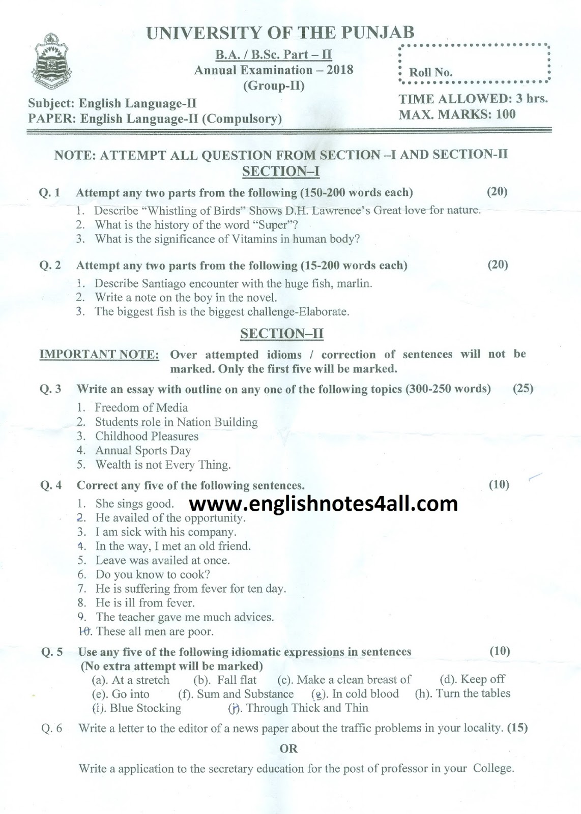 important essay for ba part 2 2023 pdf download