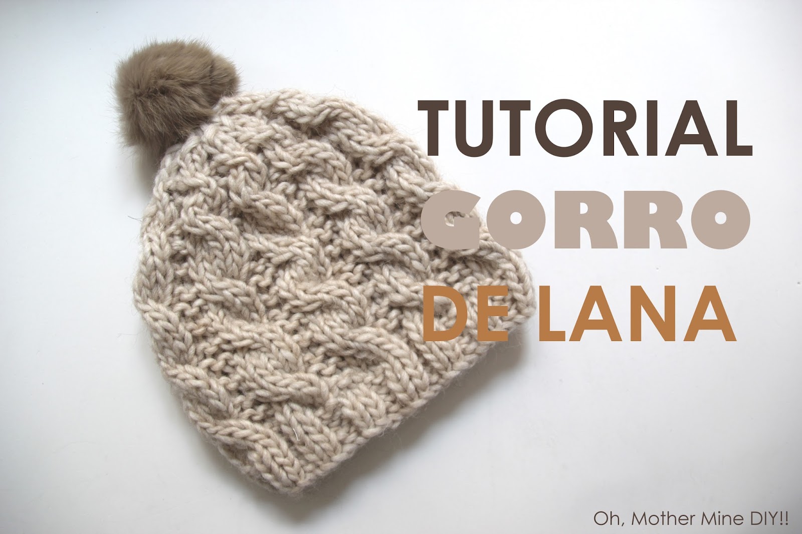 Tutorial de Como hacer gorro trenzado (patrones gratis) - HANDBOX