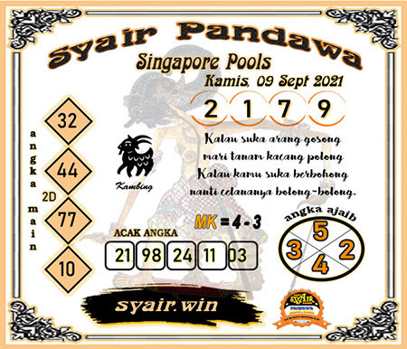 Syair Pandawa SGP Kamis 09-09-2021