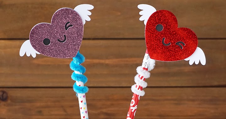 Valentine's Day Craft: Straw Toppers - Typically Simple