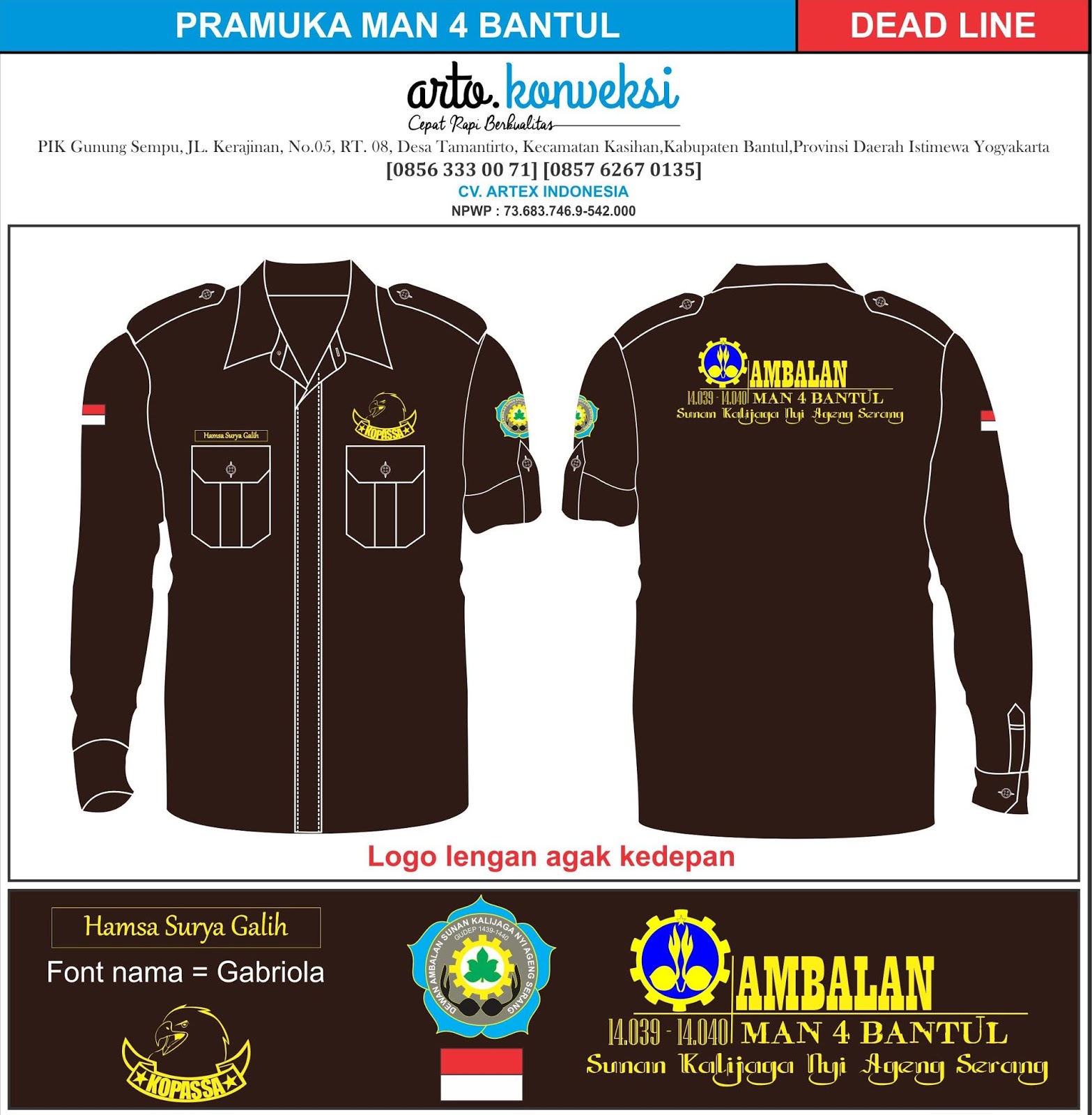 +20 Baju PDL Pramuka Keren 08563330071 Jasa Konveksi