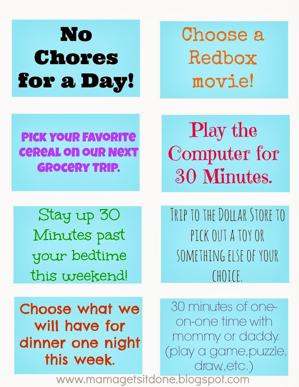 Mama Gets It Done Chore Chart And Reward Coupons Mama Gets It Done Chore Chart And Reward Coupons