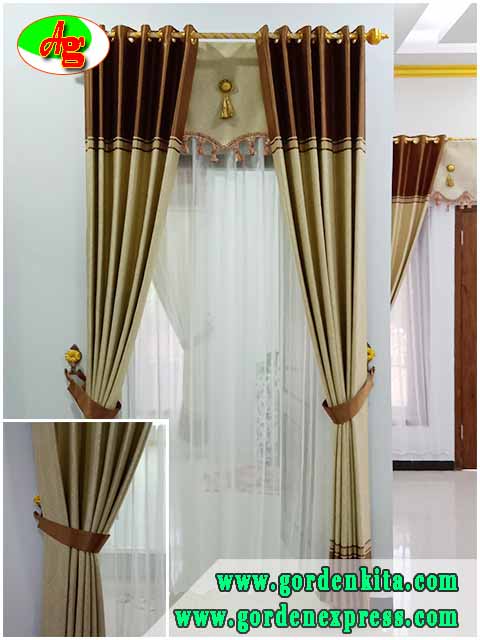 Gorden Warna Coklat Gorden Jendela Pintu Ashifa Gordyn Jawa Tengah