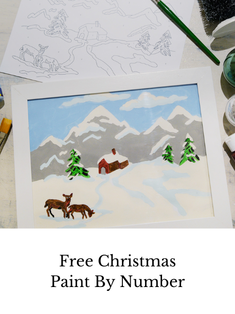 free christmas paint by number