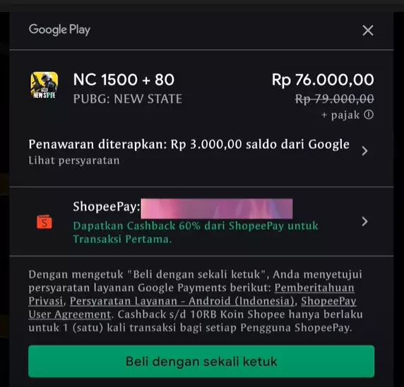 Top Up NC PUBG New State