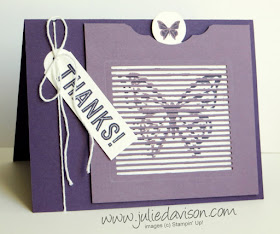 VIDEO: Tips for Making Stampin' Up! You Move Me Fluttering Butterfly Card ~ www.juliedavison.com