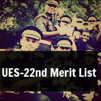 UES-22nd Merit List for Indian Army Course July 2013