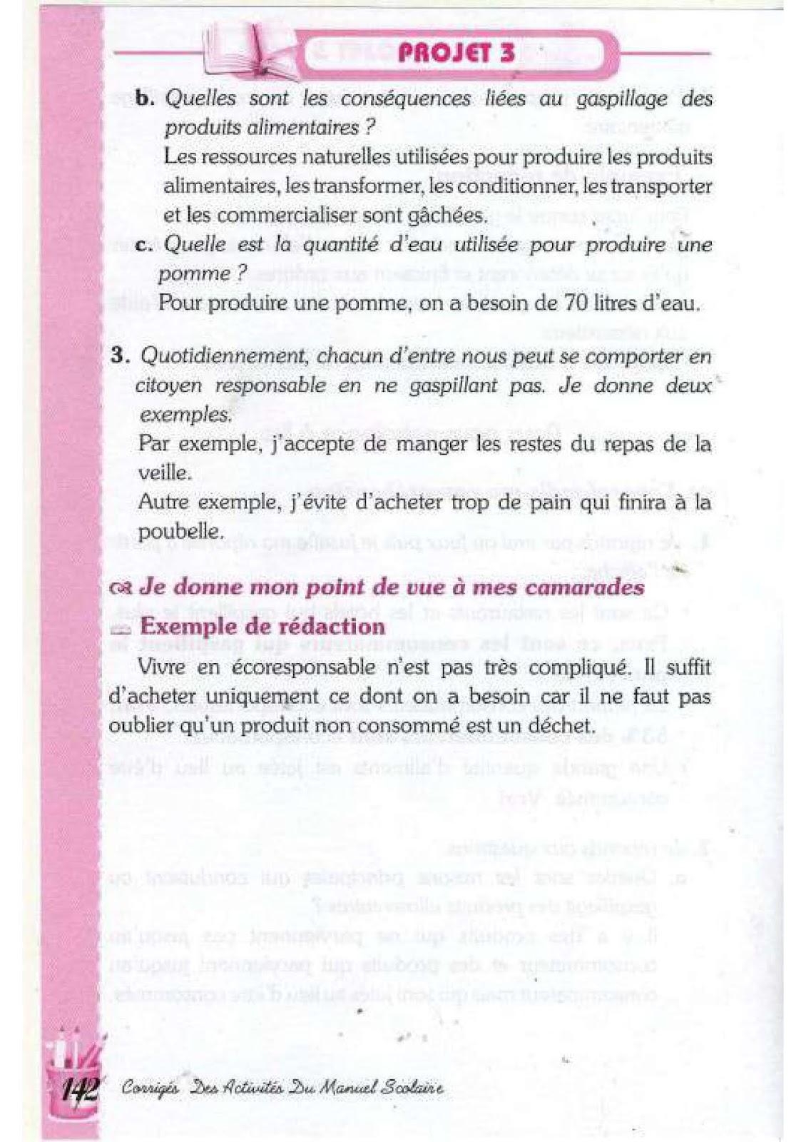 حل تمارين صفحة 127 الفرنسية للسنة الرابعة متوسط - الجيل الثاني