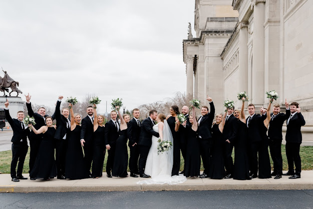 St. Louis Wedding Photographer, Black white gold Wedding