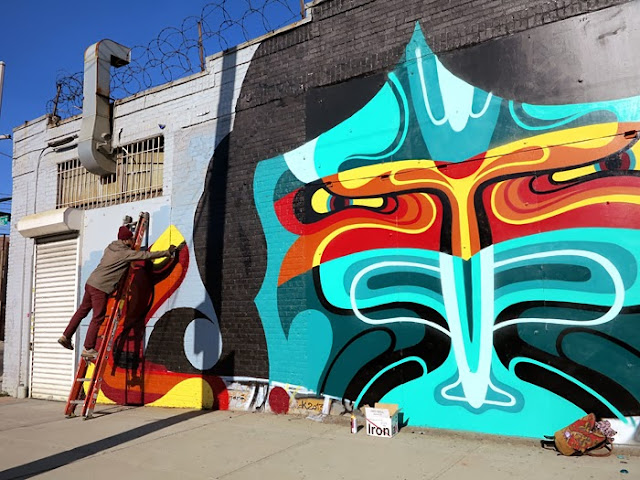 New Street Art Mural By Australian Artist REKA in Bushwick, New York City. 2