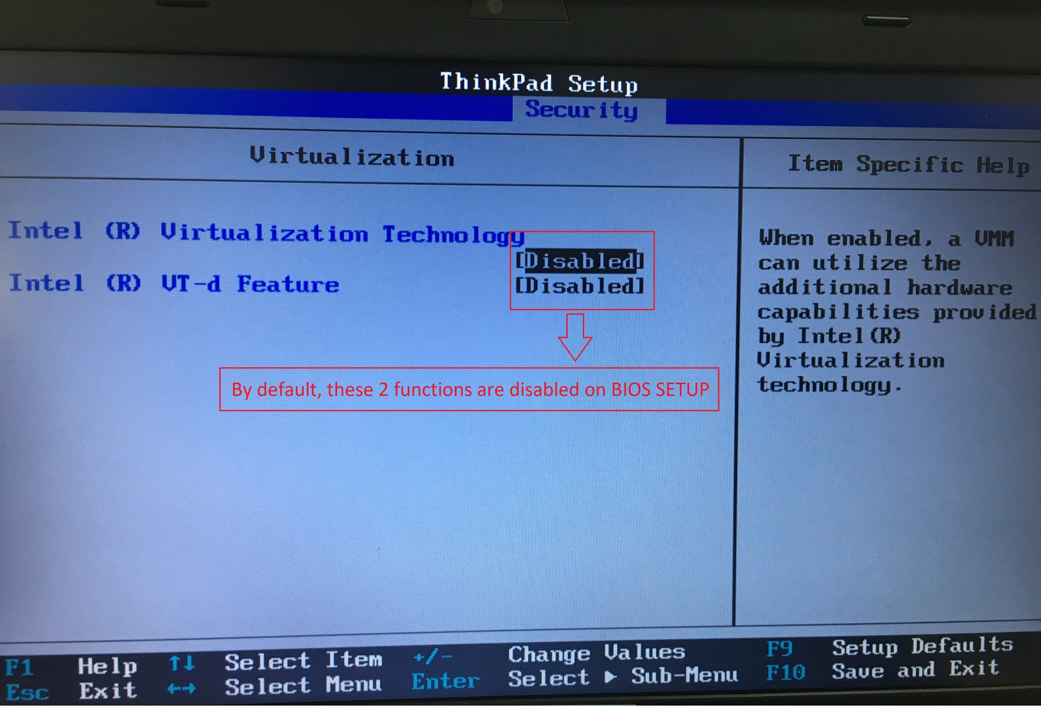 Verify that the bios firmware settings enable intel vt x and disable