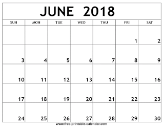 Free Printable Calendar June 2018 Free Printable Calendar June 2018