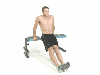 Gif of triceps dips excercise.