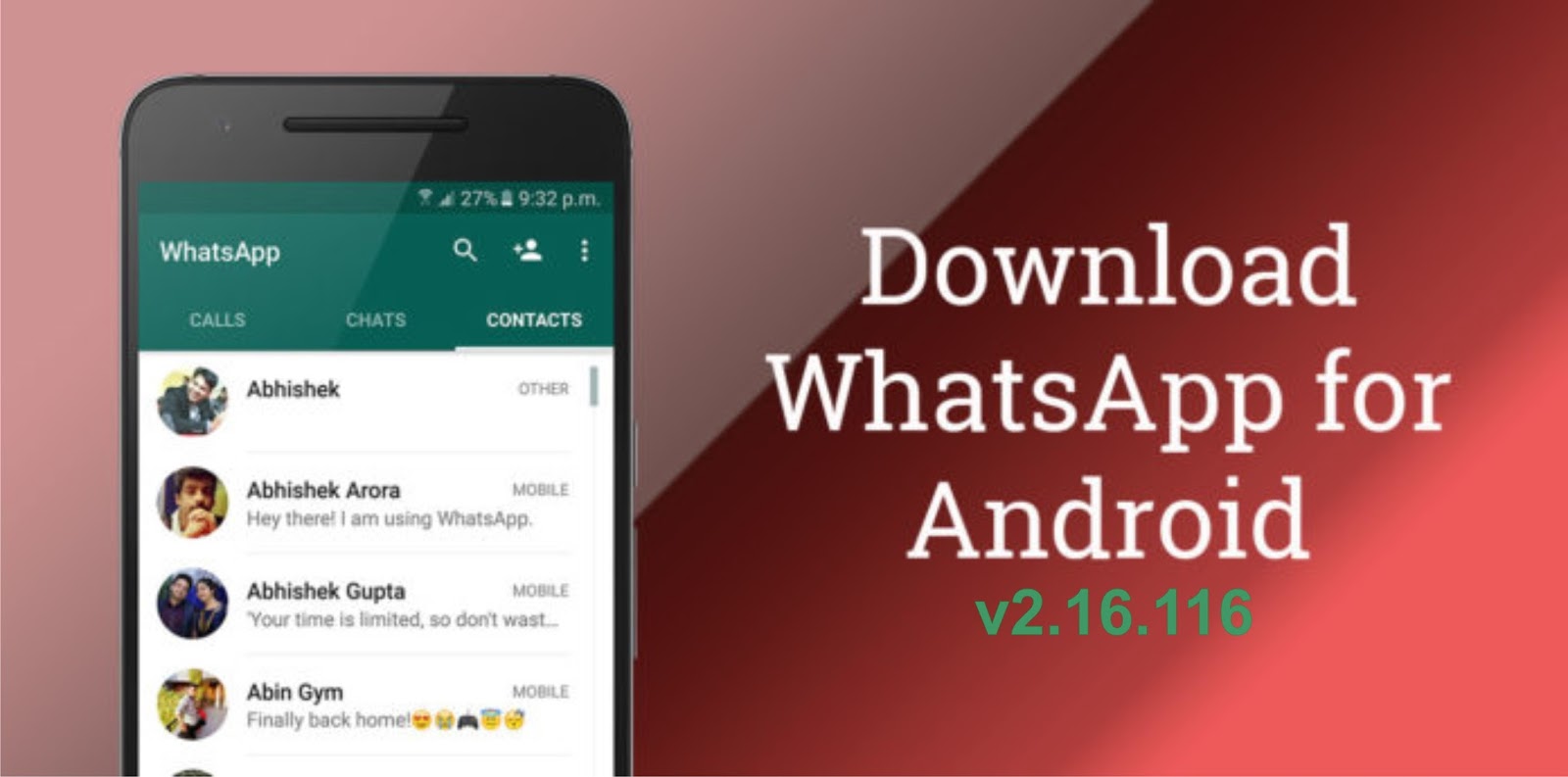 Phone Whatsapp For Android Phone Download download whatsapp latest version 2 16 116 for android