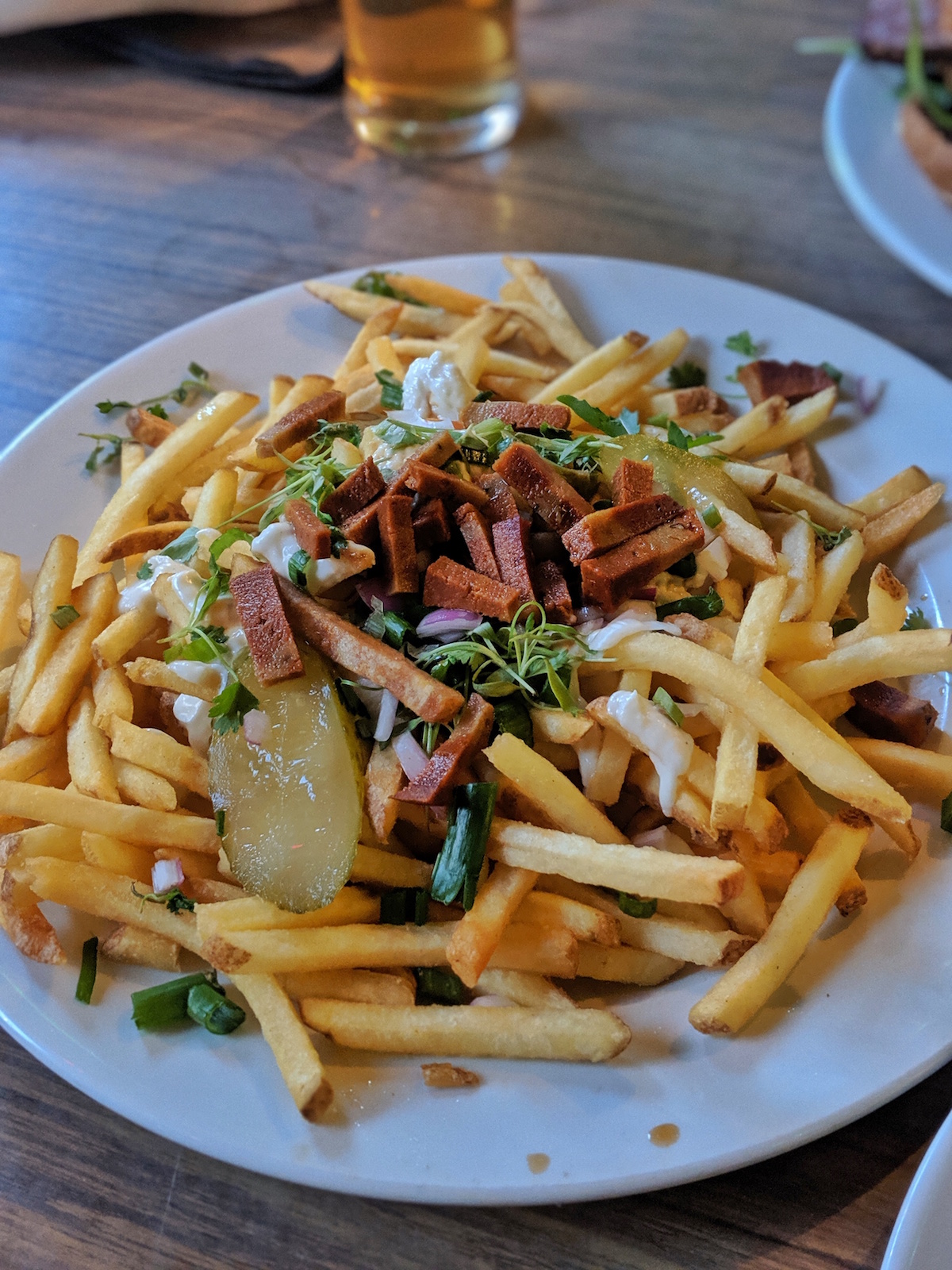 Vegan dirty fries from Owl & Hitchhiker