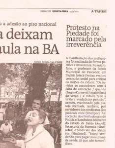 CORDEL BAIANO NA MANIFESTAÇÃO DOS PROFESSORES