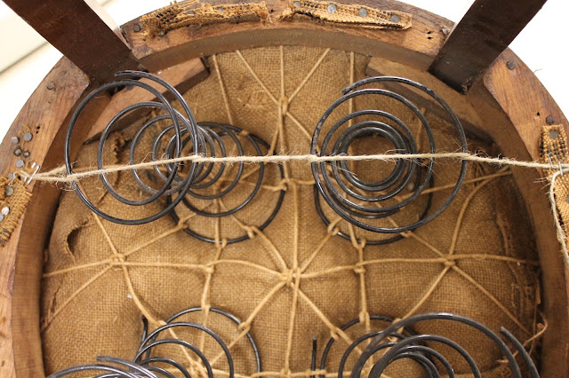 Designing Domesticity: Chair Restoration: Re-tying Springs/Upholstery ...