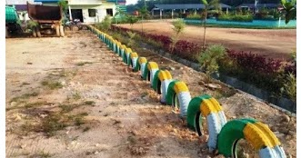 Cara Membuat Pagar Unik Dari Ban Bekas Sebagai Hiasan Taman Daur Ulang