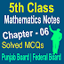 5th Class Mathematic Chapter 6 MCQs Notes