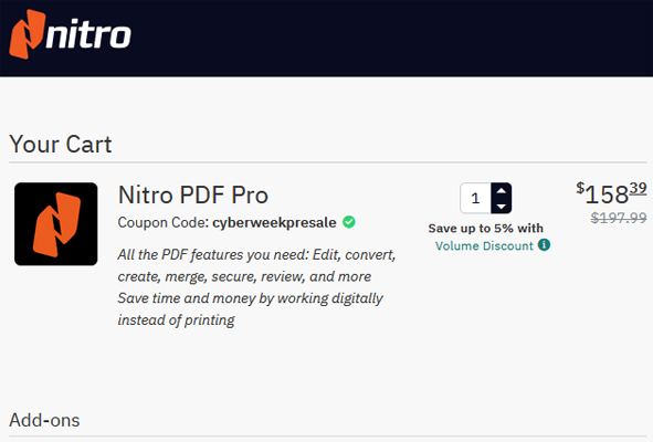 Nitro Productivity Suite Nitro PDF Pro coupon discount