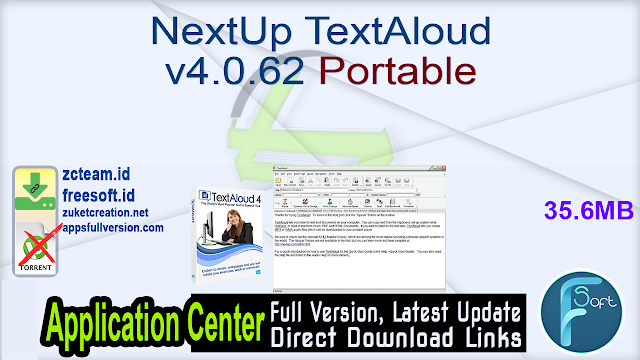 NextUp TextAloud v4.0.62 Portable_ ZcTeam.id