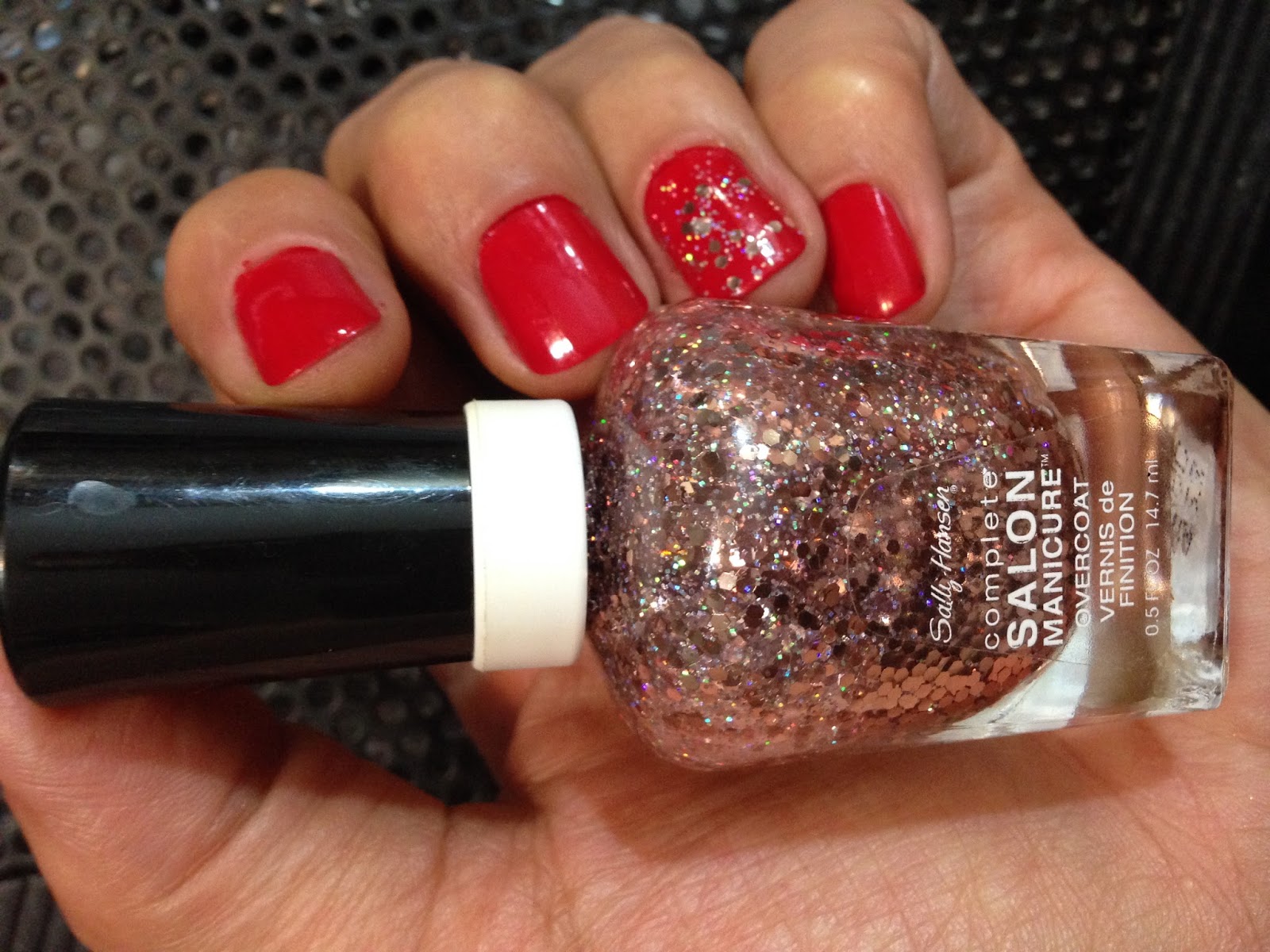 HAUTE RED ORLY NAILS /SALLY HANSEN COMPLETE SALON MANICURE 590 BLUSH
