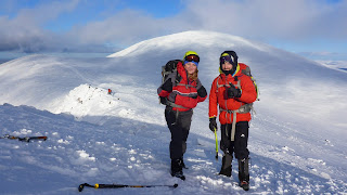 Richard and Carmen winter climbing in the Cairngorm