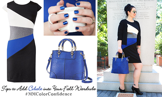 Tips to Add Cobalt into Your Fall Wardrobe {and a $125+ Fashion Giveaway from Monroe and Main!} @MonroeandMain #Ad #MMColorConfidence