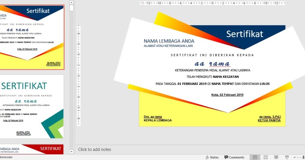Template Sertifikat Polosan Sertifikat Ff / Download Mentahan atau