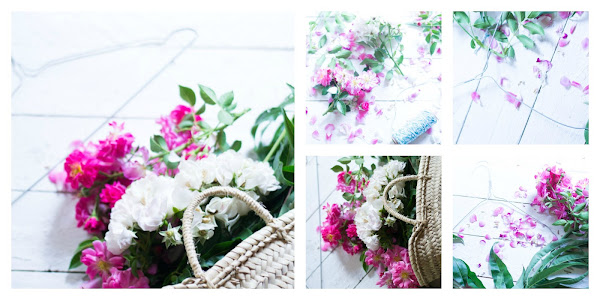 Guirnalda de flores con percha diy